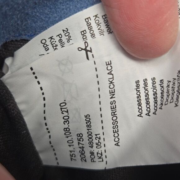 LIBESKIND Berlin Suede Leather Mobile Crossbody Pouch Necklace Accessories Blue - Picture 6 of 10